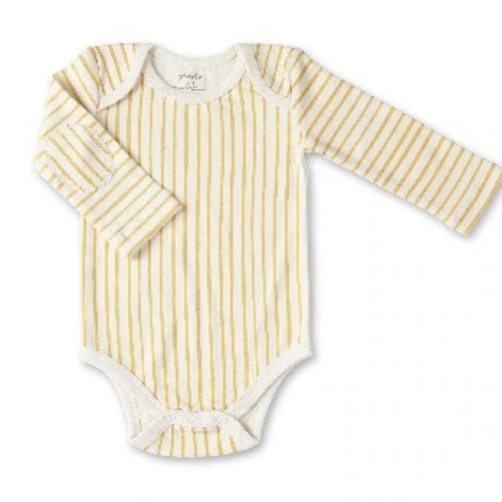 Yellow Striped Kids Bodysuit